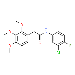 ChemSpider 2D Image | N-(3-Chloro-4-fluorophenyl)-2-(2,3,4-trimethoxyphenyl)acetamide | C17H17ClFNO4