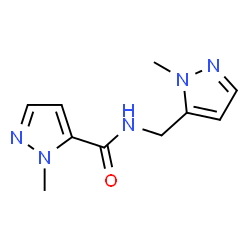ChemSpider 2D Image | 1-Methyl-N-[(1-methyl-1H-pyrazol-5-yl)methyl]-1H-pyrazole-5-carboxamide | C10H13N5O