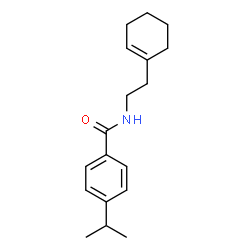 ChemSpider 2D Image | N-[2-(1-Cyclohexen-1-yl)ethyl]-4-isopropylbenzamide | C18H25NO