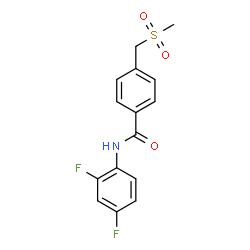 ChemSpider 2D Image | N-(2,4-Difluorophenyl)-4-[(methylsulfonyl)methyl]benzamide | C15H13F2NO3S