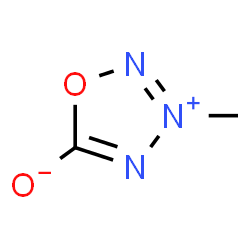 ChemSpider 2D Image | 3-Methyl-1,2,3,4-oxatriazol-3-ium-5-olate | C2H3N3O2