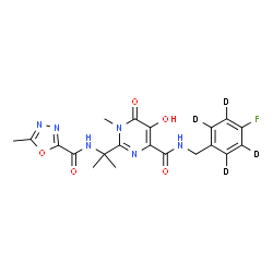 ChemSpider 2D Image | Raltegravir-d4 | C20H17D4FN6O5