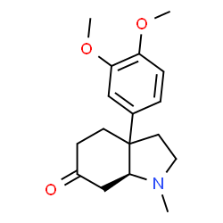ChemSpider 2D Image | (7aS)-3a-(3,4-Dimethoxyphenyl)-1-methyloctahydro-6H-indol-6-one | C17H23NO3