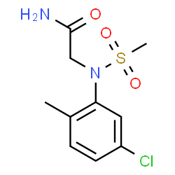 ChemSpider 2D Image | N~2~-(5-Chloro-2-methylphenyl)-N~2~-(methylsulfonyl)glycinamide | C10H13ClN2O3S