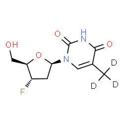 ChemSpider 2D Image | 3'-Deoxy-3'-fluoro(~2~H_3_)thymidine | C10H10D3FN2O4