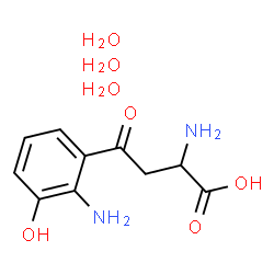 ChemSpider 2D Image | 2-Amino-4-(2-amino-3-hydroxyphenyl)-4-oxobutanoic acid trihydrate | C10H18N2O7