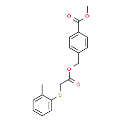 ChemSpider 2D Image | Methyl 4-({2-[(2-methylphenyl)sulfanyl]acetoxy}methyl)benzoate | C18H18O4S