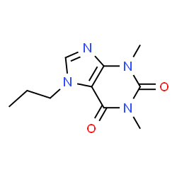 ChemSpider 2D Image | 1,3-Dimethyl-7-propyl-3,7-dihydro-1H-purine-2,6-dione | C10H14N4O2