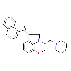 ChemSpider 2D Image | [(3R)-3-(4-Morpholinylmethyl)-2,3-dihydro[1,4]oxazino[2,3,4-hi]indol-6-yl](1-naphthyl)methanone | C26H24N2O3
