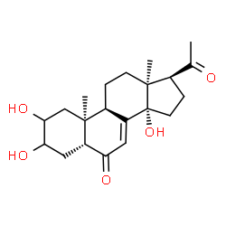 ChemSpider 2D Image | (5beta,10alpha,13alpha)-2,3,14-Trihydroxypregn-7-ene-6,20-dione | C21H30O5