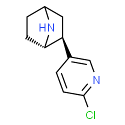 ChemSpider 2D Image | (1S,2S)-2-(6-Chloro-3-pyridinyl)-7-azabicyclo[2.2.1]heptane | C11H13ClN2