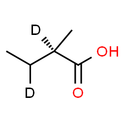 ChemSpider 2D Image | (2R)-2-Methyl(2,3-~2~H_2_)butanoic acid | C5H8D2O2
