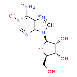 ChemSpider 2D Image | (8-~13~C,N~6~,5-~15~N_2_)Adenosine1-oxide | C913CH13N315N2O5