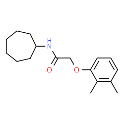 ChemSpider 2D Image | N-Cycloheptyl-2-(2,3-dimethylphenoxy)acetamide | C17H25NO2
