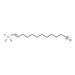 ChemSpider 2D Image | (11E)-12-(Trimethylsilyl)-11-dodecenenitrile | C15H29NSi