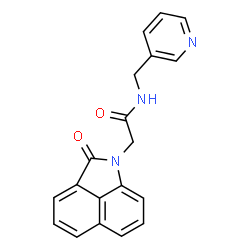 ChemSpider 2D Image | 2-(2-Oxobenzo[cd]indol-1(2H)-yl)-N-(3-pyridinylmethyl)acetamide | C19H15N3O2