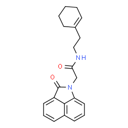 ChemSpider 2D Image | N-[2-(1-Cyclohexen-1-yl)ethyl]-2-(2-oxobenzo[cd]indol-1(2H)-yl)acetamide | C21H22N2O2