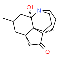 ChemSpider 2D Image | (2S,6S,9S)-2-Hydroxy-4-methyl-13-azatetracyclo[7.7.0.0~1,6~.0~2,13~]hexadecan-8-one | C16H25NO2