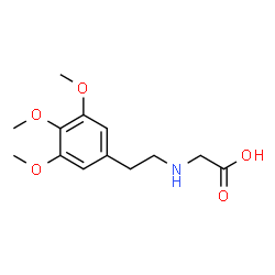 ChemSpider 2D Image | N-[2-(3,4,5-Trimethoxyphenyl)ethyl]glycine | C13H19NO5