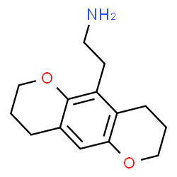 ChemSpider 2D Image | 2-(2,3,4,7,8,9-Hexahydropyrano[2,3-g]chromen-5-yl)ethanamine | C14H19NO2