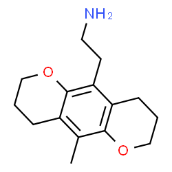 ChemSpider 2D Image | 2-(10-Methyl-2,3,4,7,8,9-hexahydropyrano[2,3-g]chromen-5-yl)ethanamine | C15H21NO2