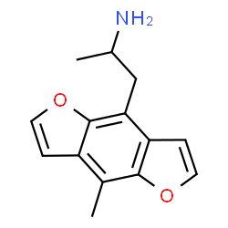 ChemSpider 2D Image | 1-(8-Methylfuro[2,3-f][1]benzofuran-4-yl)-2-propanamine | C14H15NO2