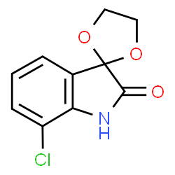 ChemSpider 2D Image | 7'-Chlorospiro[1,3-dioxolane-2,3'-indol]-2'(1'H)-one | C10H8ClNO3