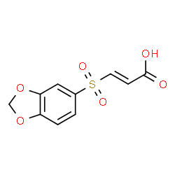 ChemSpider 2D Image | (2E)-3-(1,3-Benzodioxol-5-ylsulfonyl)acrylic acid | C10H8O6S