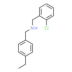 ChemSpider 2D Image | 1-(2-Chlorophenyl)-N-(4-ethylbenzyl)methanamine | C16H18ClN