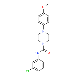 ChemSpider 2D Image | N-(3-Chlorophenyl)-4-(4-methoxyphenyl)-1-piperazinecarboxamide | C18H20ClN3O2