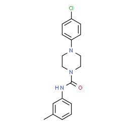ChemSpider 2D Image | 4-(4-Chlorophenyl)-N-(3-methylphenyl)-1-piperazinecarboxamide | C18H20ClN3O