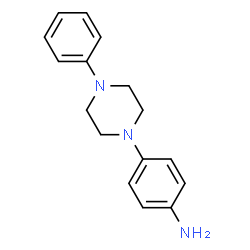 ChemSpider 2D Image | 4-(4-Phenyl-1-piperazinyl)aniline | C16H19N3