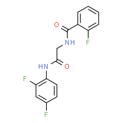 ChemSpider 2D Image | N-{2-[(2,4-Difluorophenyl)amino]-2-oxoethyl}-2-fluorobenzamide | C15H11F3N2O2