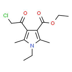 ChemSpider 2D Image | Ethyl 4-(chloroacetyl)-1-ethyl-2,5-dimethyl-1H-pyrrole-3-carboxylate | C13H18ClNO3