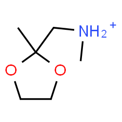 ChemSpider 2D Image | N-Methyl(2-methyl-1,3-dioxolan-2-yl)methanaminium | C6H14NO2