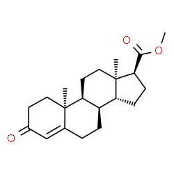 ChemSpider 2D Image | Methyl (8alpha,10alpha,13alpha,14beta,17beta)-3-oxoandrost-4-ene-17-carboxylate | C21H30O3