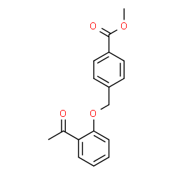 ChemSpider 2D Image | Methyl 4-[(2-acetylphenoxy)methyl]benzoate | C17H16O4