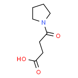 ChemSpider 2D Image | 4-Oxo-4-(1-pyrrolidinyl)butanoic acid | C8H13NO3