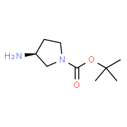 ChemSpider 2D Image | (R)-3-Amino-N-Boc-pyrrolidine | C9H18N2O2