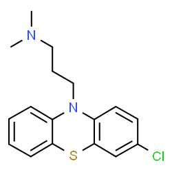 ChemSpider 2D Image | N-(3-dimethylaminopropyl)-3-chlorophenothiazine | C17H19ClN2S