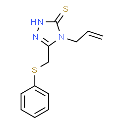 ChemSpider 2D Image | 4-Allyl-5-[(phenylsulfanyl)methyl]-4H-1,2,4-triazole-3-thiol | C12H13N3S2