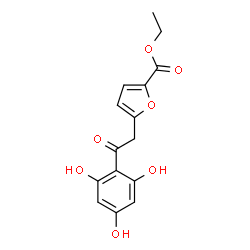 ChemSpider 2D Image | Ethyl 5-[2-oxo-2-(2,4,6-trihydroxyphenyl)ethyl]-2-furoate | C15H14O7