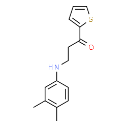 ChemSpider 2D Image | 3-(3,4-dimethylanilino)-1-(2-thienyl)-1-propanone | C15H17NOS