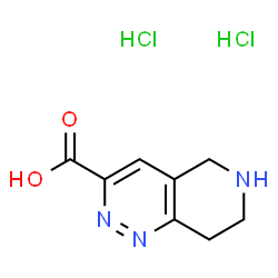ChemSpider 2D Image | 5,6,7,8-Tetrahydropyrido[4,3-c]pyridazine-3-carboxylic acid dihydrochloride | C8H11Cl2N3O2