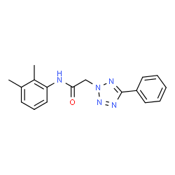 ChemSpider 2D Image | N-(2,3-Dimethylphenyl)-2-(5-phenyl-2H-tetrazol-2-yl)acetamide | C17H17N5O