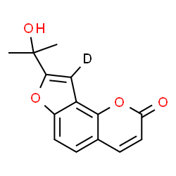 ChemSpider 2D Image | 8-(2-Hydroxy-2-propanyl)(9-~2~H)-2H-furo[2,3-h]chromen-2-one | C14H11DO4