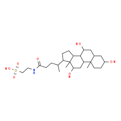 ChemSpider 2D Image | 2-{[(8xi,9xi,14xi,17xi)-3,7,12-Trihydroxy-24-oxocholan-24-yl]amino}ethanesulfonic acid | C26H45NO7S