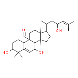 ChemSpider 2D Image | 1,7,23-Trihydroxy-10,14-dimethyl-4,9-cyclo-9,10-secocholesta-5,24-diene-9-carbaldehyde | C30H48O4
