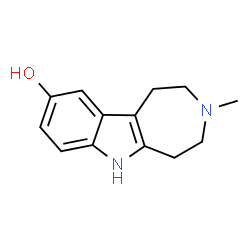 ChemSpider 2D Image | 3-Methyl-1,2,3,4,5,6-hexahydroazepino[4,5-b]indol-9-ol | C13H16N2O