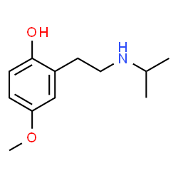 ChemSpider 2D Image | 2-[2-(Isopropylamino)ethyl]-4-methoxyphenol | C12H19NO2